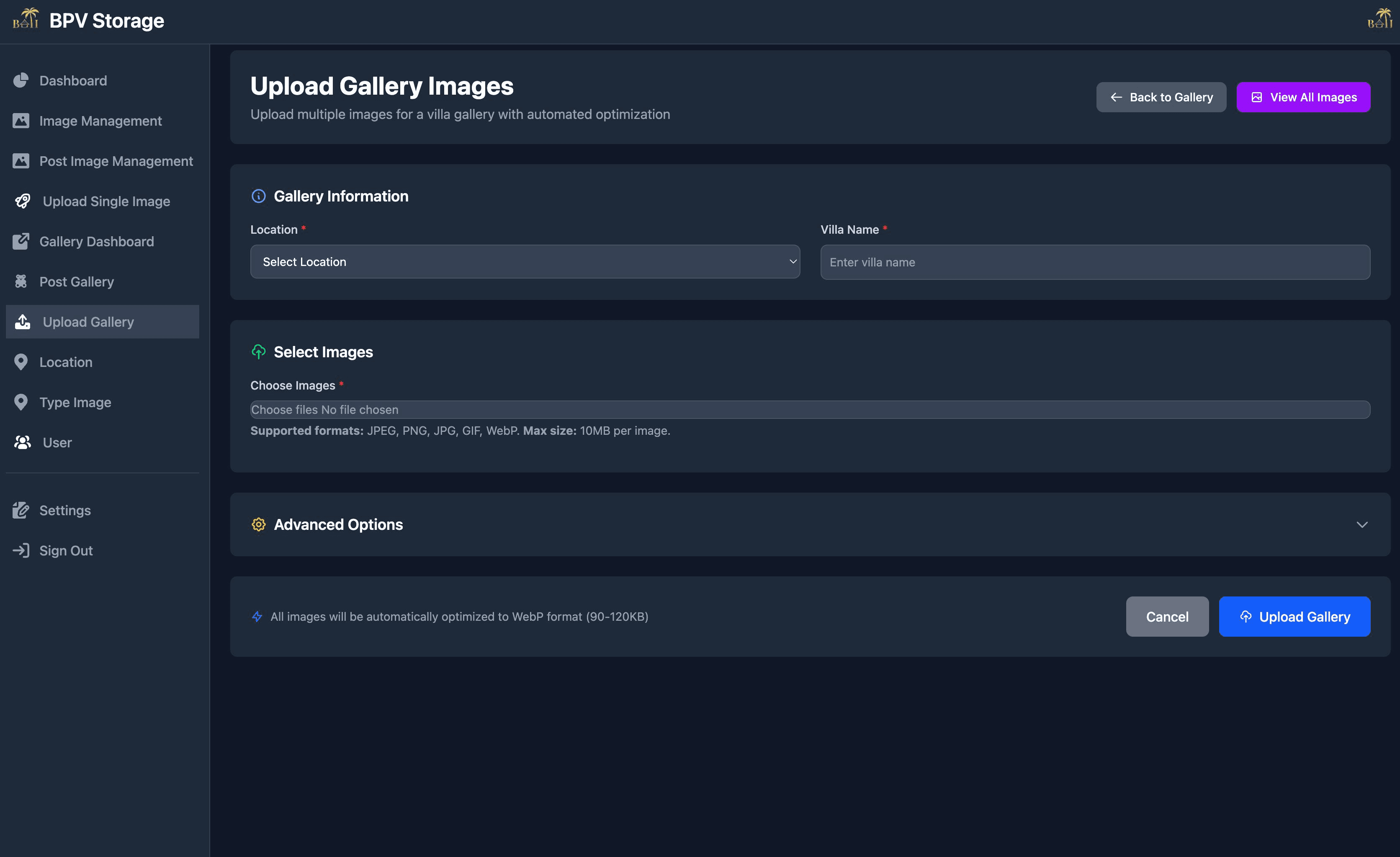 BPV Storage - Image Management System