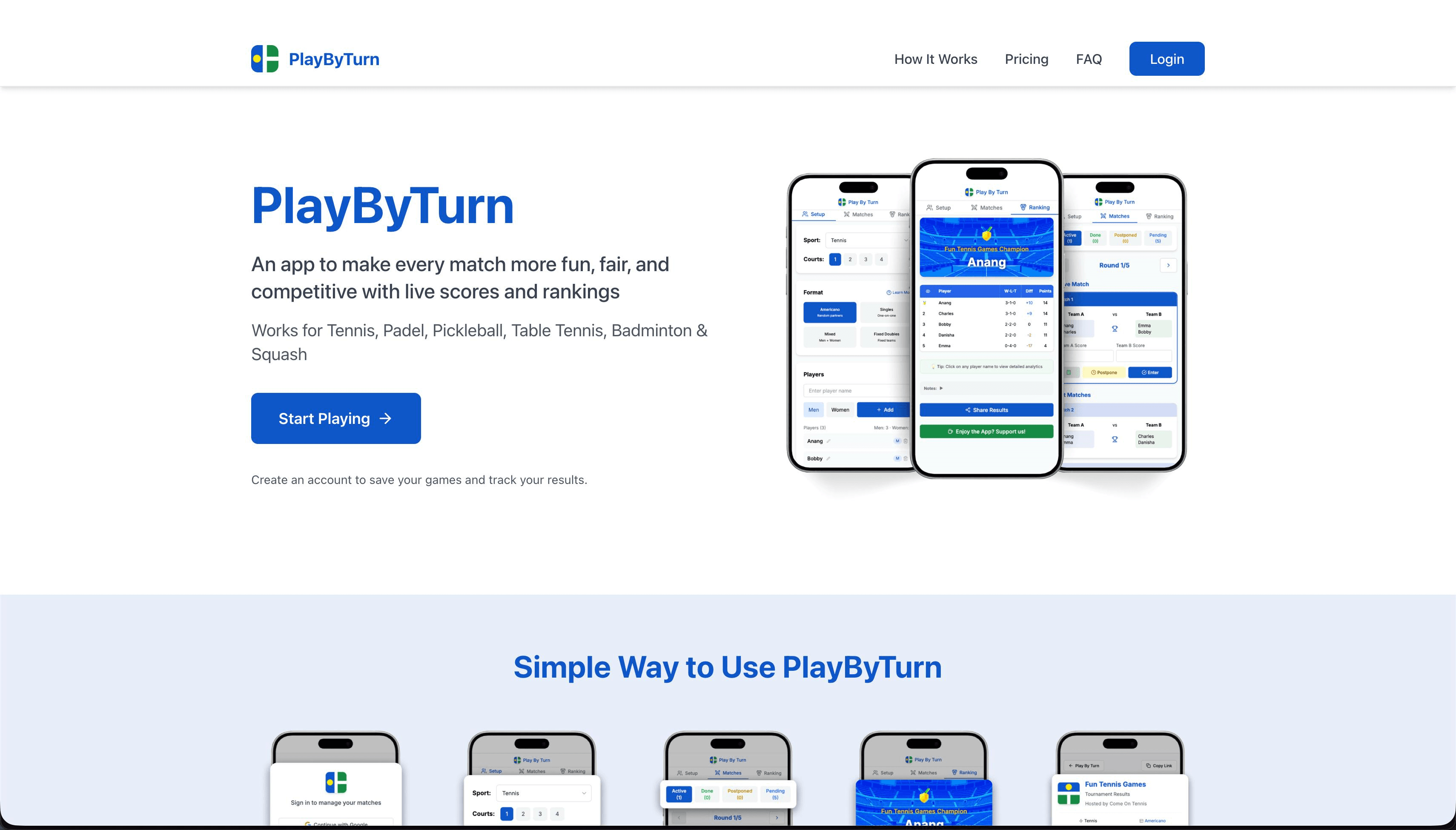 PlayByTurn - Main Website